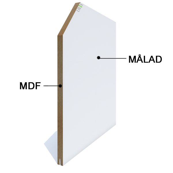 Teknisk bild dörrblad Liune Surface MDF D15